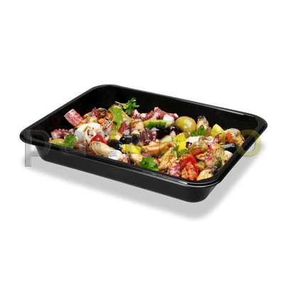 PP-Menüschale 227x178x32mm schwarz, ungeteilt