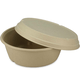 Kompostierbare Deckel für Bagasse-Schalen 900/1200ml, Bagasse, braun, Ø194mm