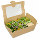 Bio-Foodcase - Snackbox mit Sichtfenster, beschichtet, braun - 2000ml