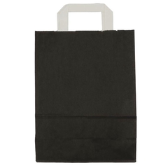 Schwarze Papiertragetaschen 22+10x28cm