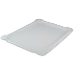 Pappteller eckig - 21x28cm TOPKRAFT, papierbeschichtet, Frischfaser