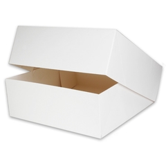 Taartdoos 32x32x11cm wit, verpakking voor taarten, gebak