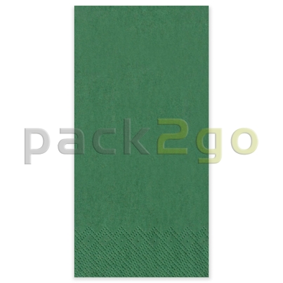 Tissue-Servietten GOURMET, 33x33 1/8 Falz, 3-lagig, Kopffalz - dunkelgrün - farbige Zellstoffservietten (jägergrün)
