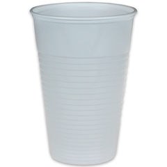 Mondspoelbekers voor tandartsen (plastic wegwerpbekers) wit - 0,2 l