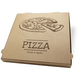 Pizzadoos "Fresh & Tasty" van kraftpapier, bruin - 36x36x4cm
