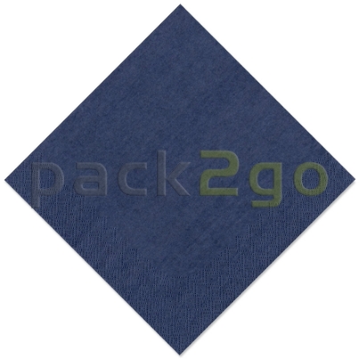 Tissue-Servietten GOURMET, 40x40 1/4 Falz, 3-lagig - dunkelblau - Zellstoffservietten farbige