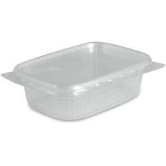 Feinkostbecher, Verpackungsbecher mit Deckel, klar, eckig (Kombipack) - 125ml