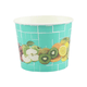 Eisbecher mit "Früchte" Motiv, 500ml, türkis - Hartpapier Becher aus Pappe