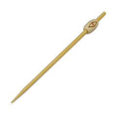 Bambusspieße mit Holzperle, Partypicker für Fingerfood, 120mm