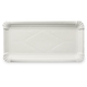 Pappteller eckig - 11x24cm TOPKRAFT, papierbeschichtet, Frischfaser