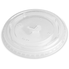 Deckel für Clear Cups (Smoothie Becher), flach, Kreuzschlitz für Strohhalm - 95mm