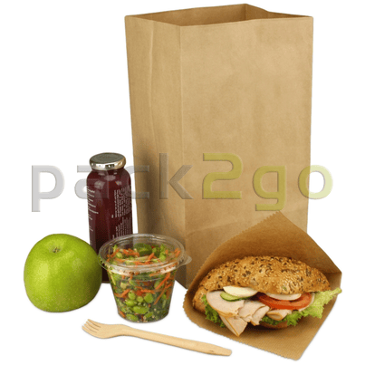 Bodenbeutel Kraftpapier (Lunchtüte, Blockbodenbeutel BIO) - Craftpaper braun