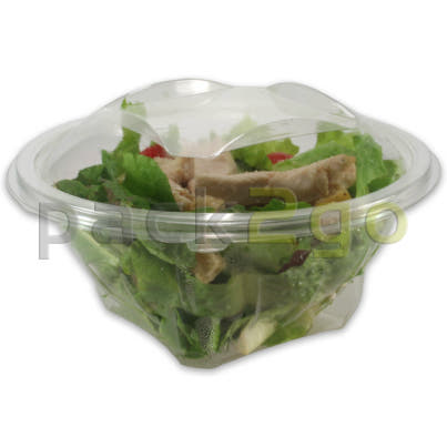 Salatschale rund - PET glasklar mit Deckel - 250ml