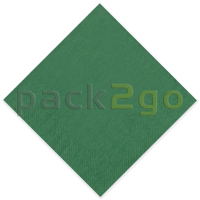 Tissue-servetten GOURMET, 40x40 1/4 vouw, 3-laags - celstofservetten - donkergroen
