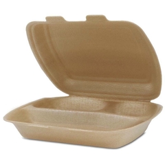 Menübox aus XPP, beige, 3-geteilt