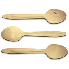 Holzlöffel, Premium - 16cm, umweltfreundlicher Menülöffel, Holzbesteck für modernes To Go / Take Away