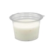 Dressingbecher aus PET mit anhängendem Deckel, rund, klar - 100ml