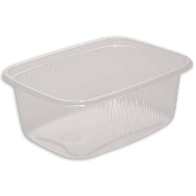 Feinkostbecher, Verpackungsbecher, PP, transparent, eckig - 300ml
