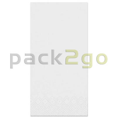 Serviette Gourmet 40x40cm 1/8 Kopffalz weiß - einzeln