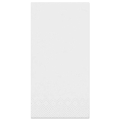 Serviette Gourmet 33x33cm 1/8 Kopffalz weiß - einzeln