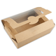 Bio-Foodcase - Snackbox mit Sichtfenster, beschichtet, braun - 2000ml