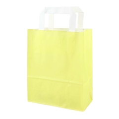 Gelbe Papiertragetasche 18+8x22cm