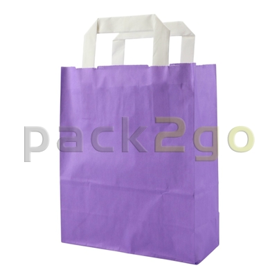 Violette Papiertragetaschen 18+8x22cm