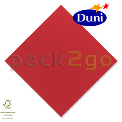 Duni Zelltuch-Servietten 40x40cm - Rot (Dunicel-Servietten, Tissue, 3-lagig) # 213103