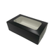 Sushi-Box aus Karton mit Sichtfenster, schwarz - Größe 1, 160x100x50mm