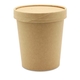 Kompostierbarer Soup To Go-Container, Ø98mm braun - 16oz/400ml