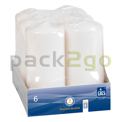 Kaarsen (GIES) 13cm 58mm wit, Ø / - horeca