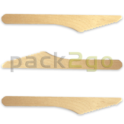 houten mes, premium - 16,5 cm, milieuvriendelijk tafelmes, Houten bestek voor moderne to-go/takeaway