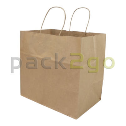 Papiertragetaschen mit Papierkordel 26+17x25cm - Seitlich