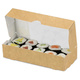 Sushi-Box Größe S mit Sichtfenster, braun - 165x70x35mm