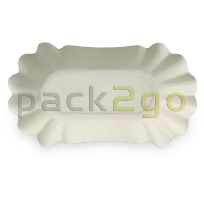 Kartonnen bakjes KU1 11 x 20 x 3 cm - ovaal - patatbakjes voor patat &, frikandellen