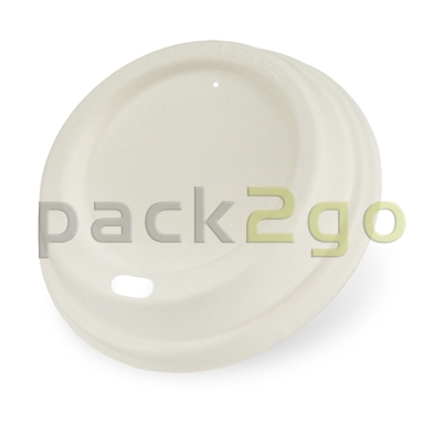 Composteerbare koffie to go deksels 12/16/20oz, voor koffiekopjes 0,3-0,5 liter, bagasse - naturel