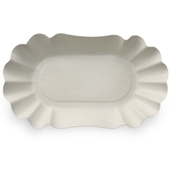 Pappschalen KU3 14x22x3,75cm oval - Pommesschalen für Pommes Frites & Currywurst