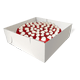 Tortenkarton, zweiteilig, 32x32x12cm weiß, Verpackung für Torten, Kuchen