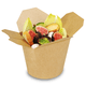 SmartServ-Box - runde Asia/Kebab Faltbox Pappe braun - 26oz/750ml