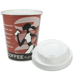 SPARSET - Coffee To Go Kaffeebecher "Coffee Grabbers" - 12oz, 300ml, Pappbecher mit weißem Deckel