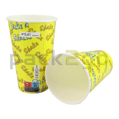 Gelber Kaltgetränkebecher 