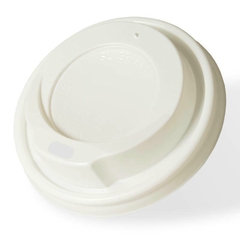Weißer Coffee to go Deckel mit Durchmesser 78mm