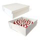 Taartdoos, tweedelig, 32x32x12cm wit, verpakking voor taarten, cakes