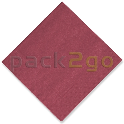 Tissue-Servietten, 24x24 1/4, 3-lagig - bordeaux - Cocktailservietten farbige