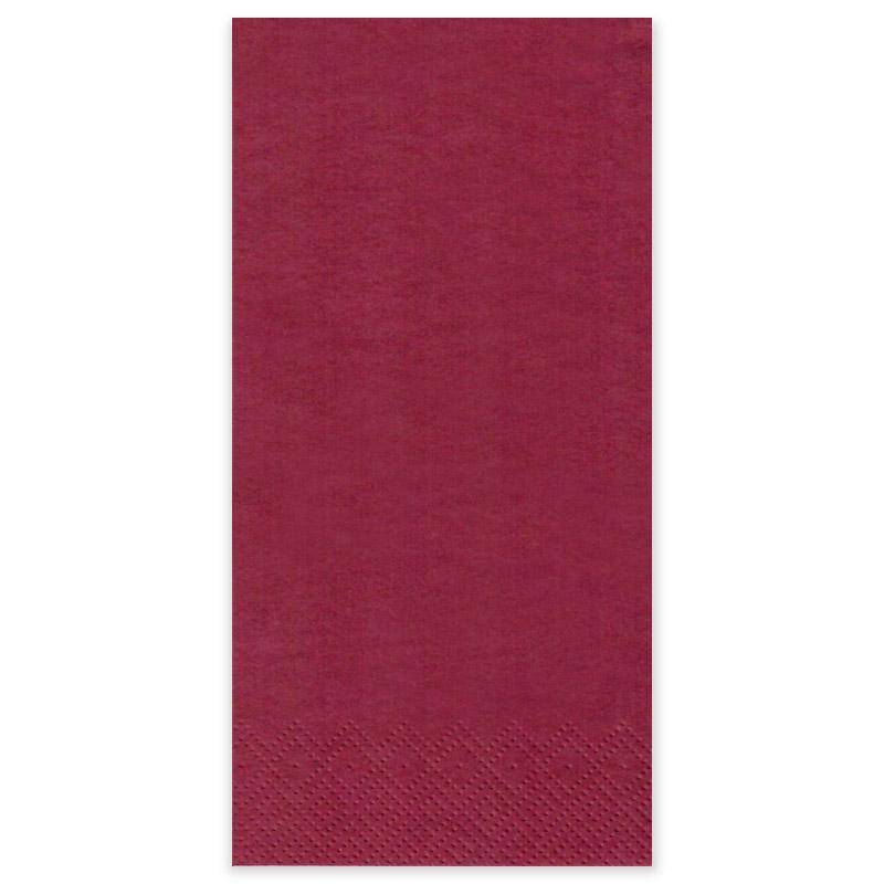 Serviette Gourmet 33x33cm 1/8 Kopffalz bordeaux - einzeln