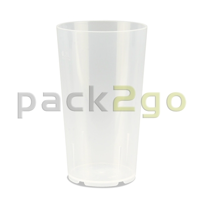 Mehrwegbecher PP transparent, leichter Mehrweg-Trinkbecher, Hartplastik - 0,2l
