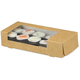Sushi-Box Größe S mit Sichtfenster, braun - 165x70x35mm
