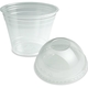 KOMBI - Clear Cups (Smoothie-Becher) - 9oz, 0,2L flach - Plastikbecher PET mit Dom-Deckel