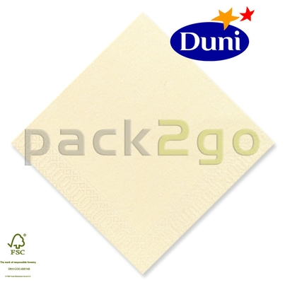 Duni Zelltuch-Servietten 40x40cm - Champagne (Dunicel-Servietten, Tissue, 3-lagig) # 213455