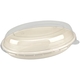 Deckel rPET für Schale aus Bagasse, oval, "Eco-Friendly" - 240x170mm